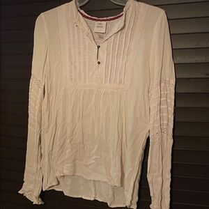 Knox Rose Cream Long Sleeve Blouse